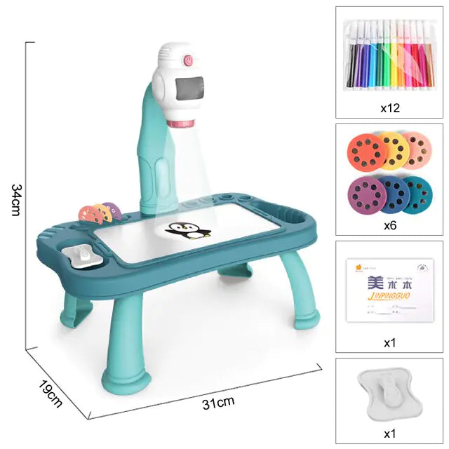 Children Led Projector Painting Art Drawing Table