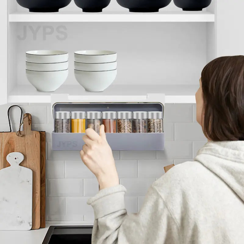 Kitchen Self-Adhesive Spice Organizer Rack